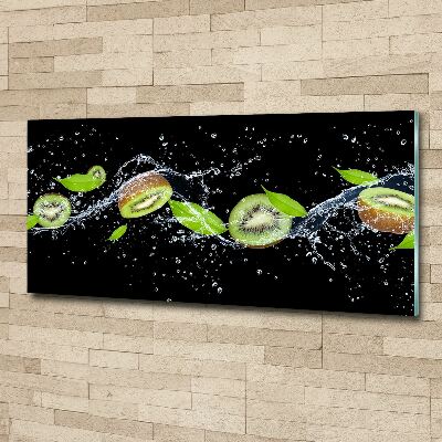 Quadro in vetro acrilico Kiwi e acqua