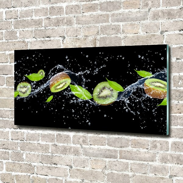Quadro in vetro acrilico Kiwi e acqua