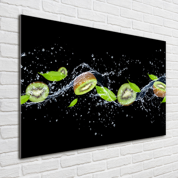 Quadro in vetro acrilico Kiwi e acqua