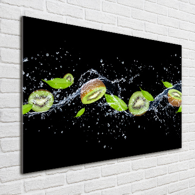 Quadro in vetro acrilico Kiwi e acqua