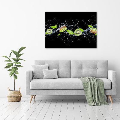 Quadro in vetro acrilico Kiwi e acqua