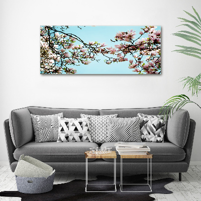 Quadro in vetro acrilico Fiori di magnolia