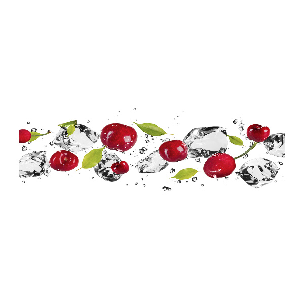 Quadro in vetro acrilico Ciliegie e acqua