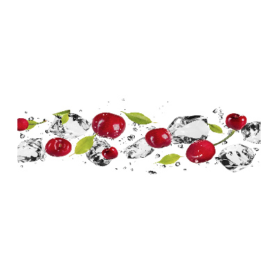 Quadro in vetro acrilico Ciliegie e acqua