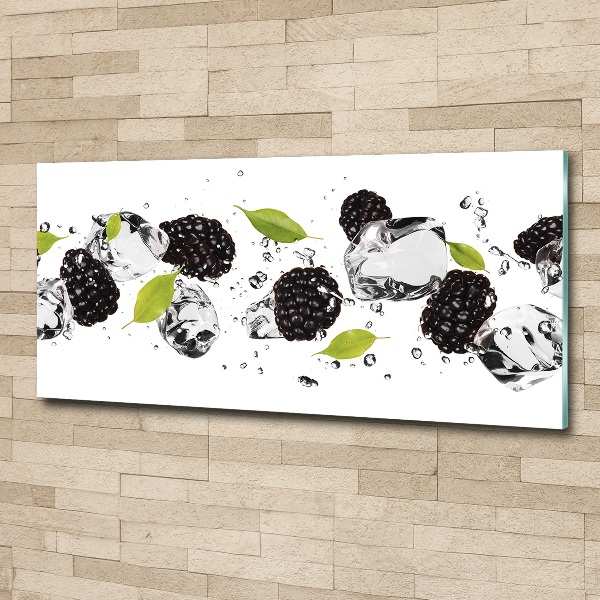 Quadro su vetro acrilico Ciliegie e acqua