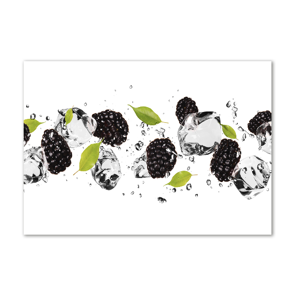 Quadro su vetro acrilico Ciliegie e acqua