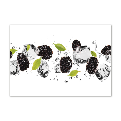 Quadro su vetro acrilico Ciliegie e acqua