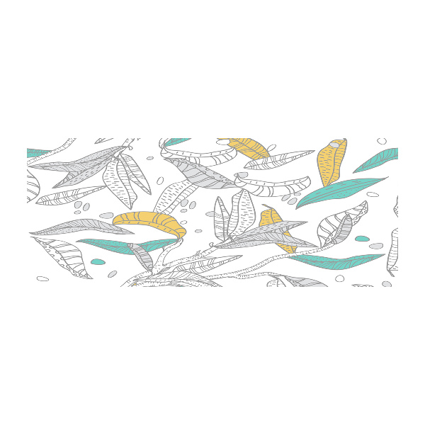 Quadro su vetro acrilico Foglie colorate