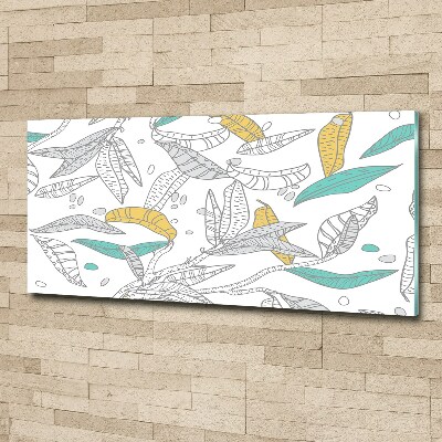 Quadro su vetro acrilico Foglie colorate