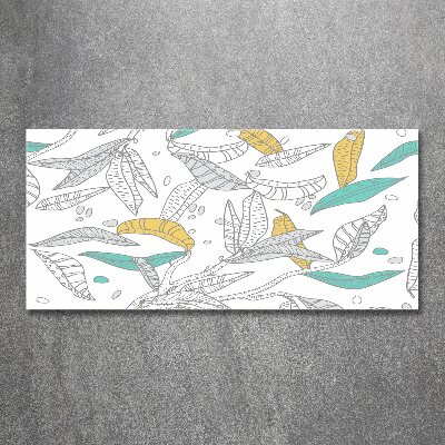 Quadro su vetro acrilico Foglie colorate