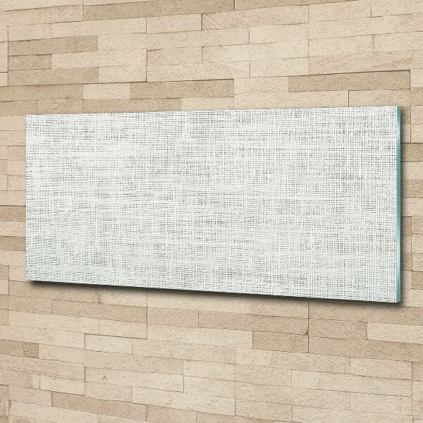Quadro vetro acrilico Tela di lino bianca