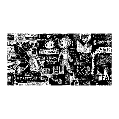 Quadro su vetro acrilico Graffiti