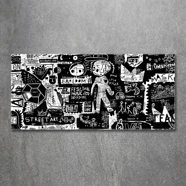 Quadro su vetro acrilico Graffiti