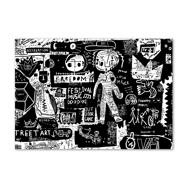 Quadro su vetro acrilico Graffiti