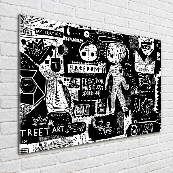 Quadro su vetro acrilico Graffiti