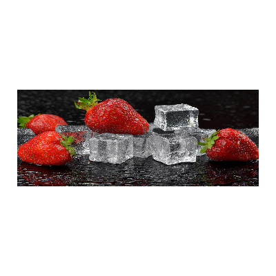 Quadro vetro acrilico Fragole con ghiaccio