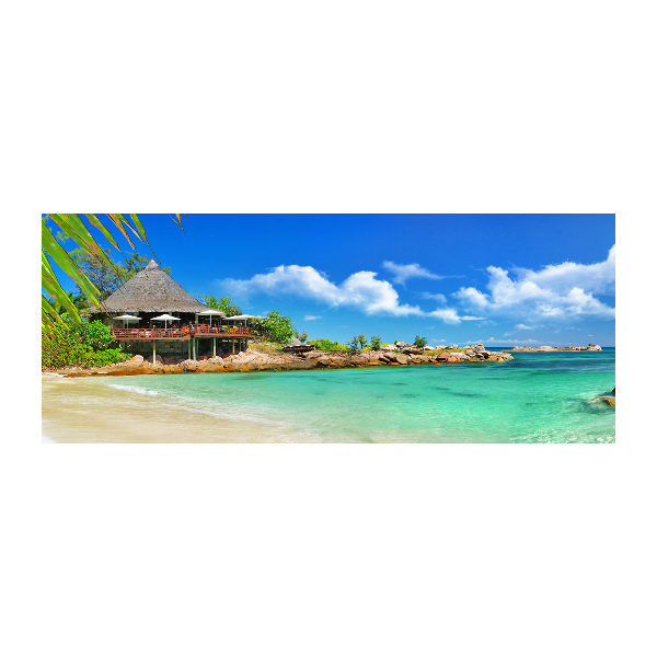 Quadro in vetro acrilico Spiaggia delle Seychelles