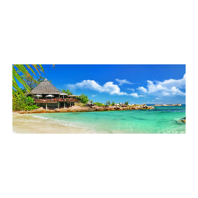 Quadro in vetro acrilico Spiaggia delle Seychelles
