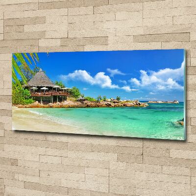 Quadro in vetro acrilico Spiaggia delle Seychelles
