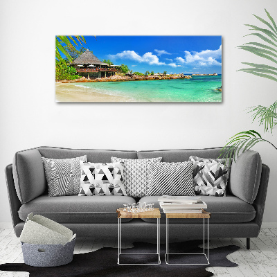 Quadro in vetro acrilico Spiaggia delle Seychelles