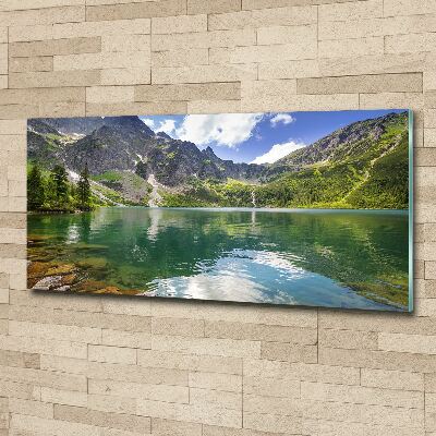 Quadro vetro acrilico L'occhio del mare dei Monti Tatra