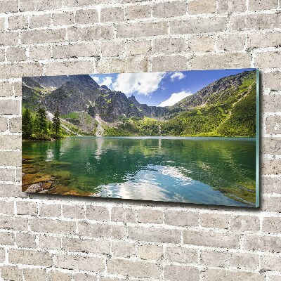 Quadro vetro acrilico L'occhio del mare dei Monti Tatra