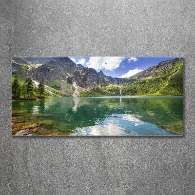 Quadro vetro acrilico L'occhio del mare dei Monti Tatra