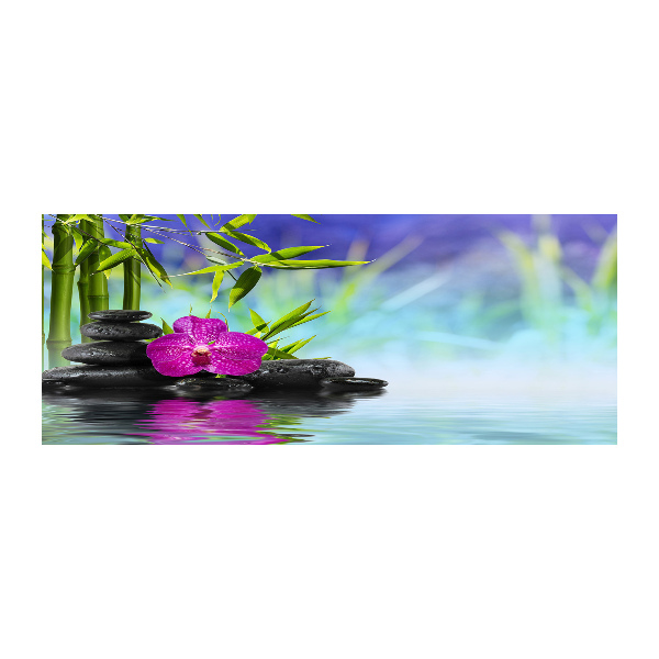 Quadro su vetro acrilico Orchidea di bambù