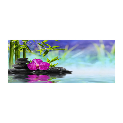 Quadro su vetro acrilico Orchidea di bambù