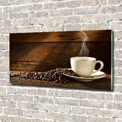 Quadro su vetro acrilico Una tazza di caffè