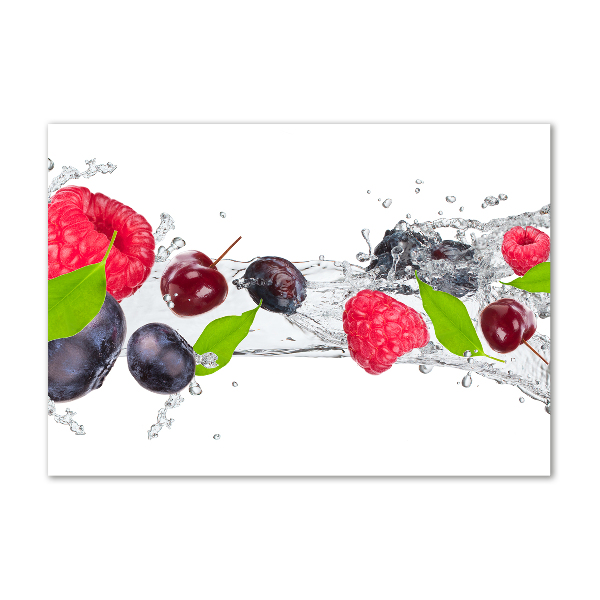 Quadro vetro acrilico Frutta e acqua