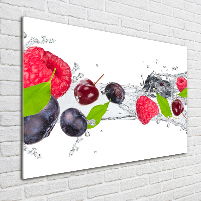 Quadro vetro acrilico Frutta e acqua