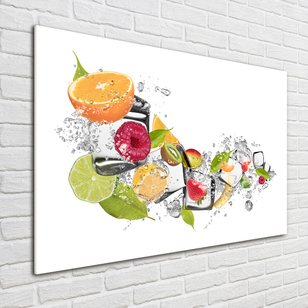 Quadro su vetro acrilico Frutta con ghiaccio