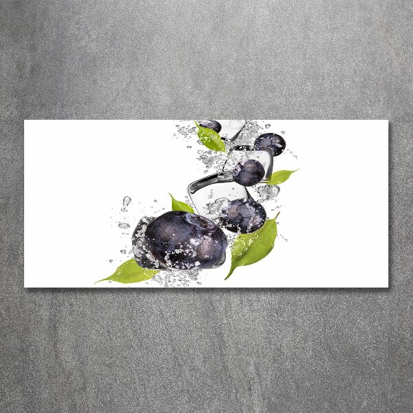 Quadro in vetro acrilico Frutti di bosco con ghiaccio
