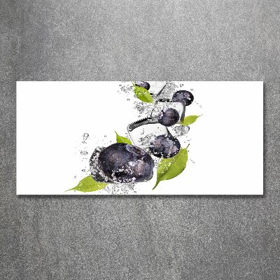 Quadro in vetro acrilico Frutti di bosco con ghiaccio