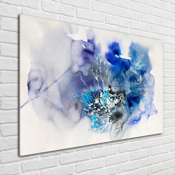 Quadro su vetro acrilico Fiori astratti