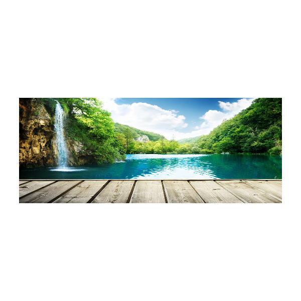 Quadro su vetro acrilico Cascata nella foresta