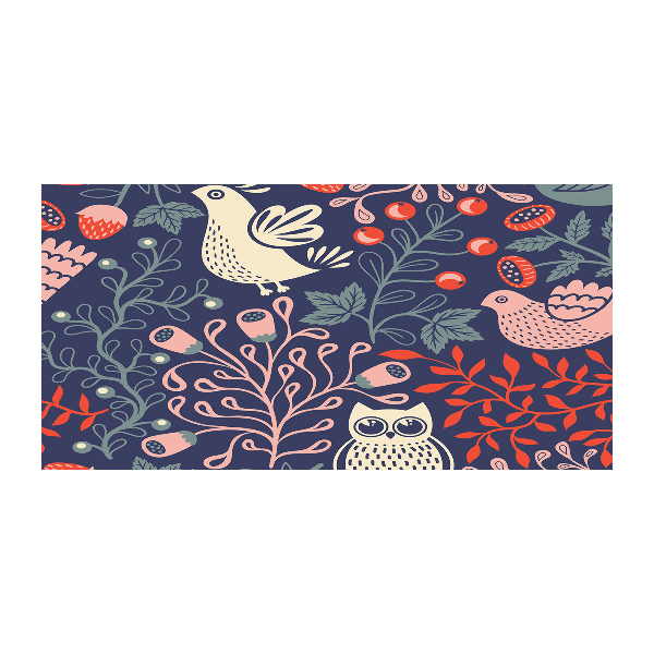 Quadro in vetro acrilico Piante di gufo gallina