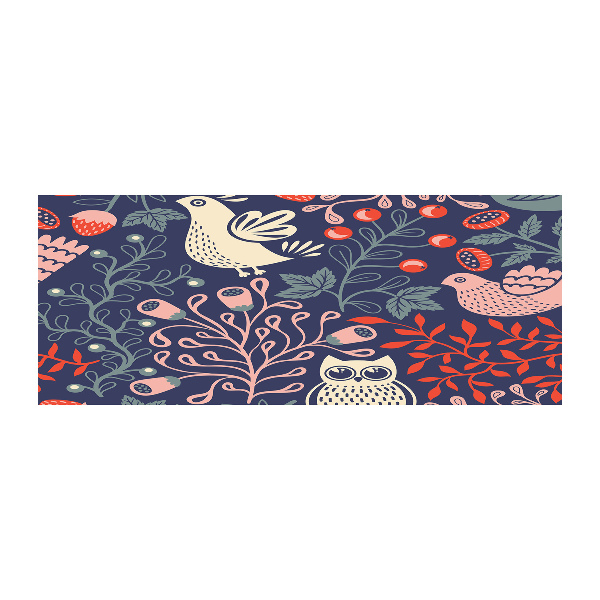 Quadro in vetro acrilico Piante di gufo gallina