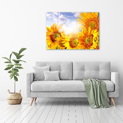 Quadro in vetro acrilico Girasoli