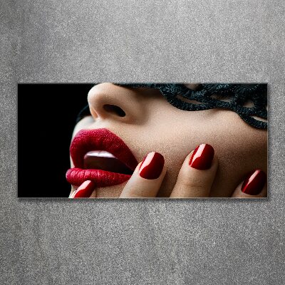 Quadro su vetro acrilico Maschera di pizzo