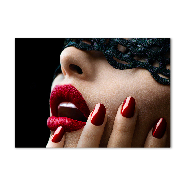 Quadro su vetro acrilico Maschera di pizzo