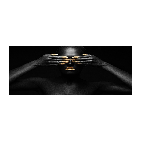 Quadro in vetro acrilico Donna in nero