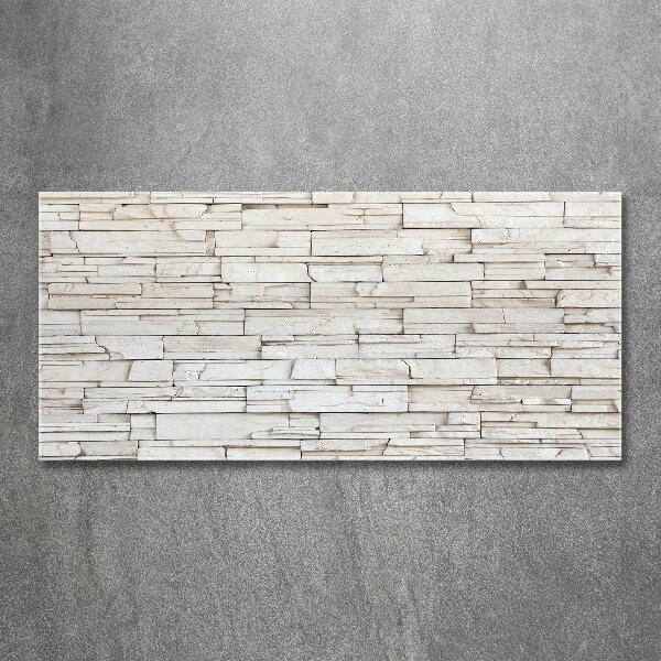 Quadro vetro acrilico Muro di pietra bianca