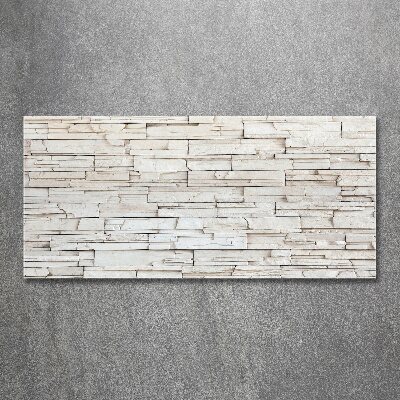 Quadro vetro acrilico Muro di pietra bianca