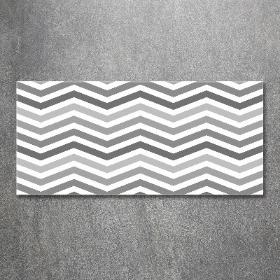 Quadro su vetro acrilico Zigzag grigi