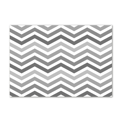 Quadro su vetro acrilico Zigzag grigi