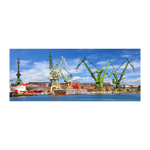 Quadro in vetro acrilico Cantiere navale di Danzica