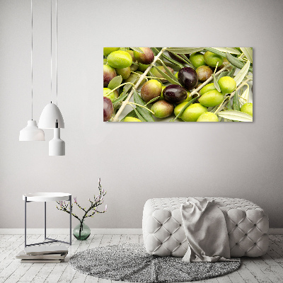 Quadro in vetro acrilico Olive fresche