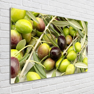 Quadro in vetro acrilico Olive fresche